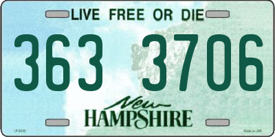 NH license plate 3633706