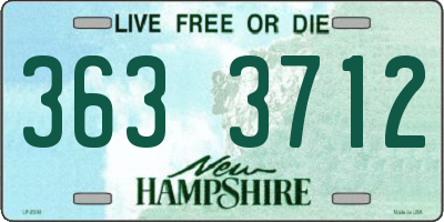 NH license plate 3633712