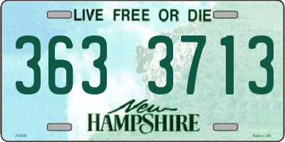 NH license plate 3633713