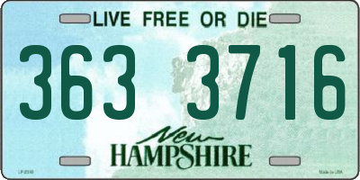 NH license plate 3633716