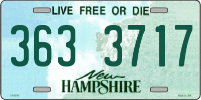 NH license plate 3633717