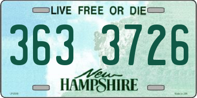 NH license plate 3633726