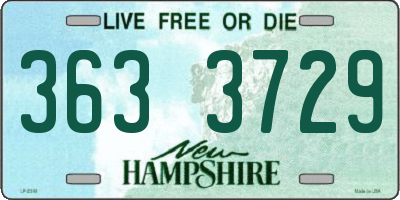 NH license plate 3633729