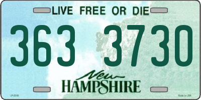 NH license plate 3633730