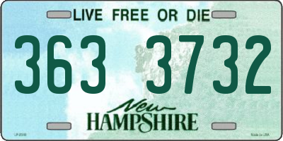 NH license plate 3633732