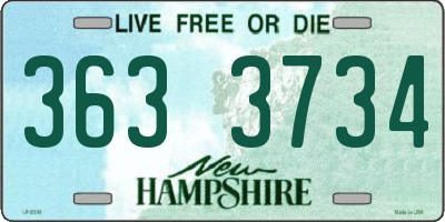 NH license plate 3633734