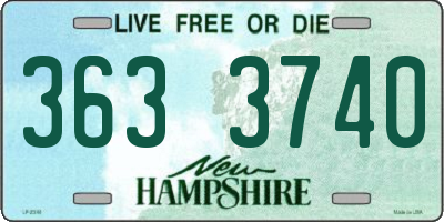 NH license plate 3633740