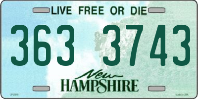 NH license plate 3633743