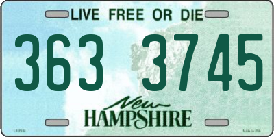 NH license plate 3633745