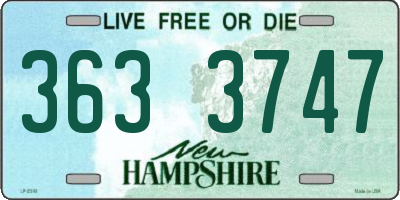 NH license plate 3633747