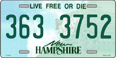 NH license plate 3633752