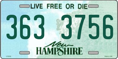 NH license plate 3633756