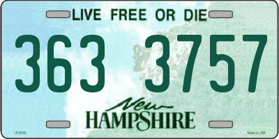 NH license plate 3633757