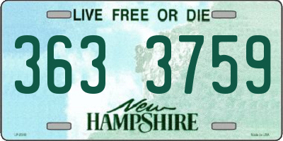 NH license plate 3633759