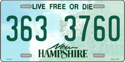 NH license plate 3633760
