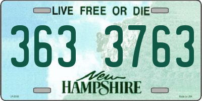 NH license plate 3633763