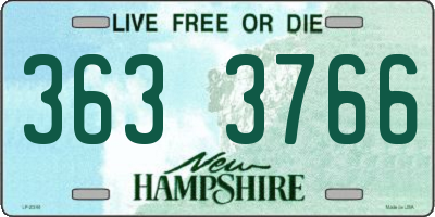 NH license plate 3633766
