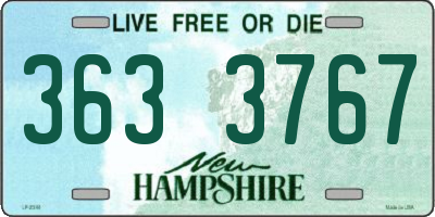 NH license plate 3633767