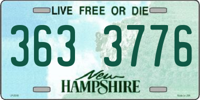 NH license plate 3633776