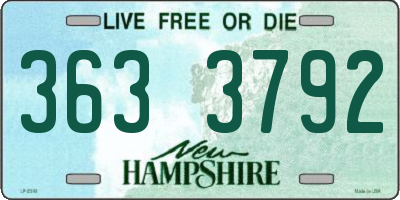 NH license plate 3633792