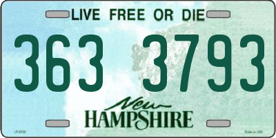 NH license plate 3633793