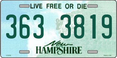 NH license plate 3633819