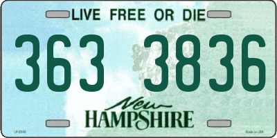 NH license plate 3633836