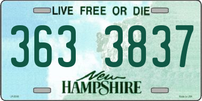 NH license plate 3633837