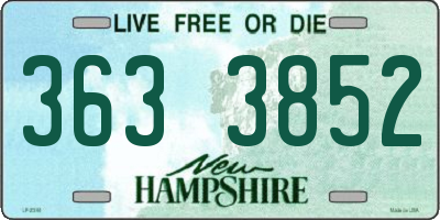 NH license plate 3633852