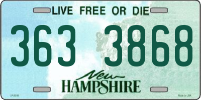 NH license plate 3633868