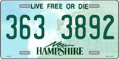 NH license plate 3633892