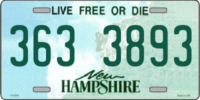 NH license plate 3633893