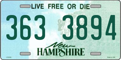 NH license plate 3633894