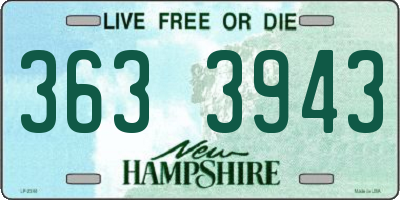 NH license plate 3633943