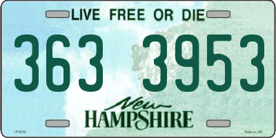 NH license plate 3633953