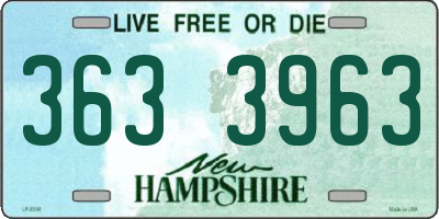NH license plate 3633963