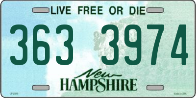 NH license plate 3633974