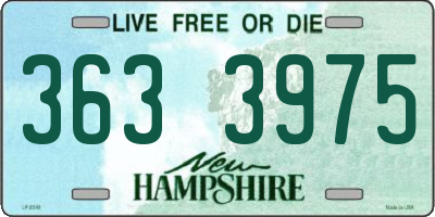NH license plate 3633975