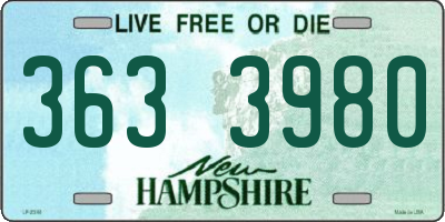 NH license plate 3633980