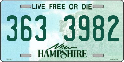 NH license plate 3633982