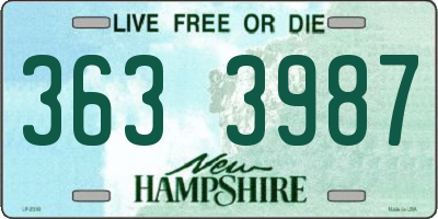 NH license plate 3633987