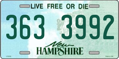 NH license plate 3633992