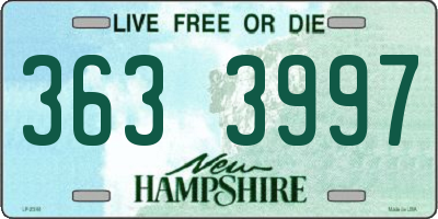 NH license plate 3633997