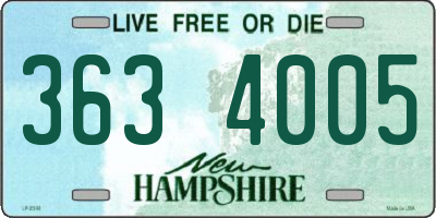 NH license plate 3634005