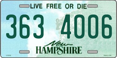 NH license plate 3634006