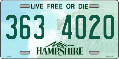 NH license plate 3634020