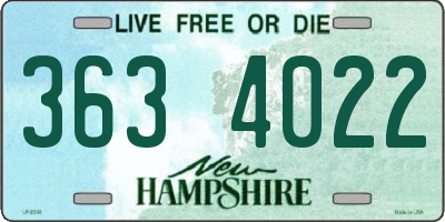 NH license plate 3634022