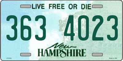 NH license plate 3634023