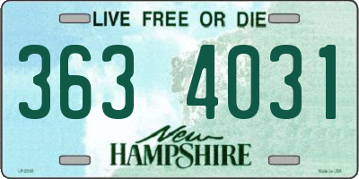 NH license plate 3634031