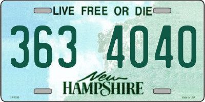 NH license plate 3634040
